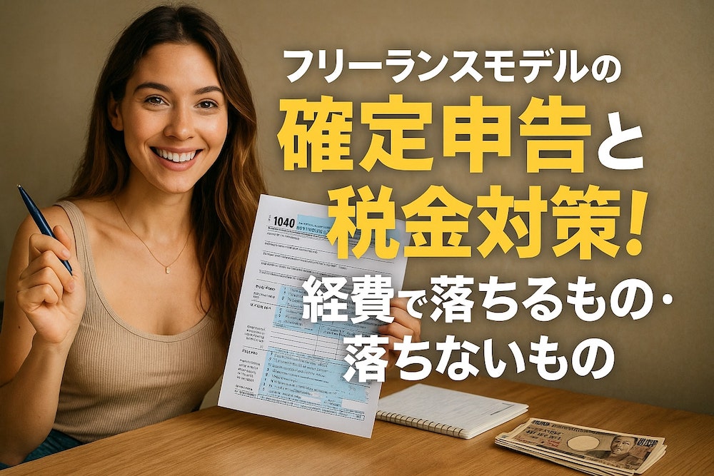 フリーランスモデルの確定申告と税金対策！経費で落ちるもの・落ちないもの徹底解説