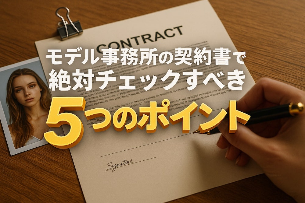 モデル事務所の契約書で絶対チェックすべき5つのポイント